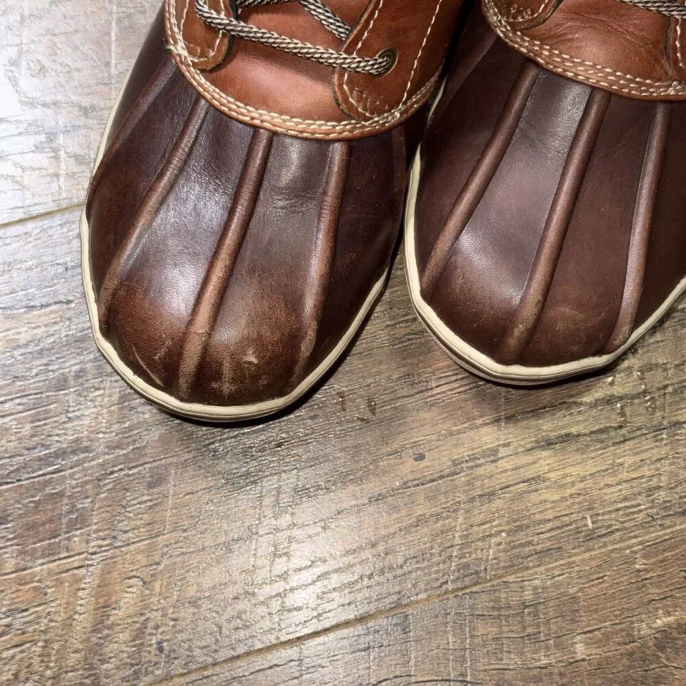 L.L.Bean Bar Harbor Tek 2.5 Women’s 9M Brown Waterproof Leather Duck Boots 9”